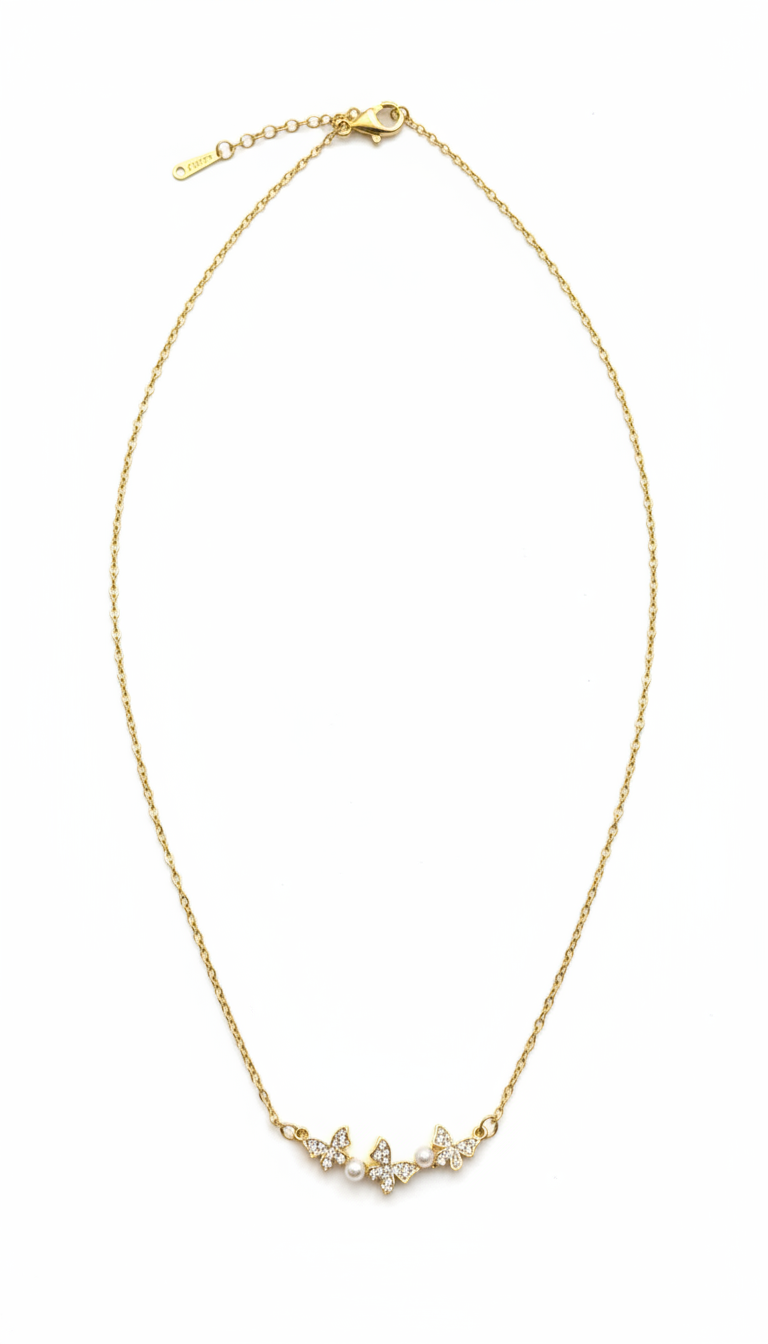 The Butterfly Kiss Pearl Necklace