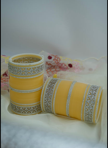 Chandani Chura With AD Bangles