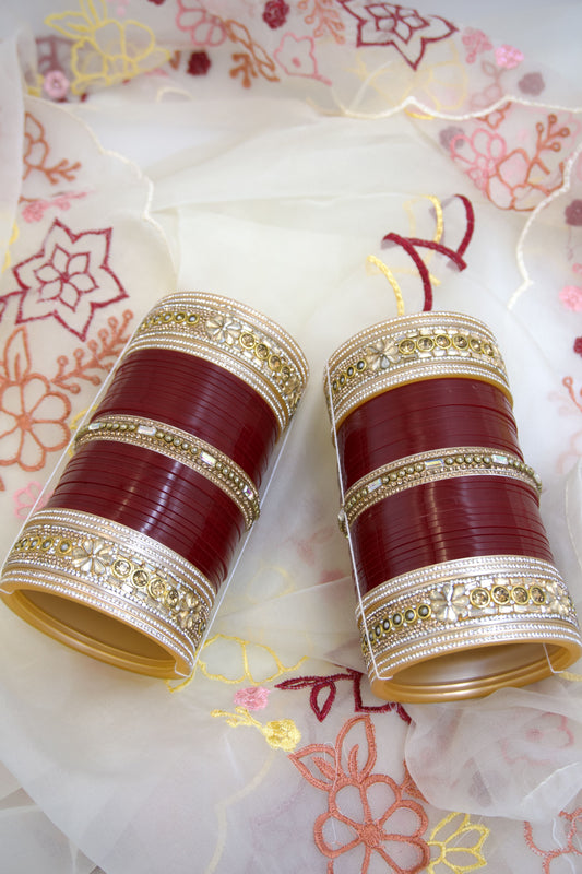 Maroon Majesty Bridal Chura