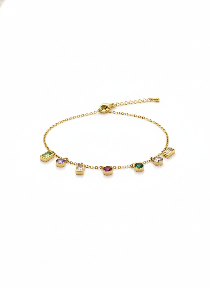 The Confetti Gemstone Charm Bracelet