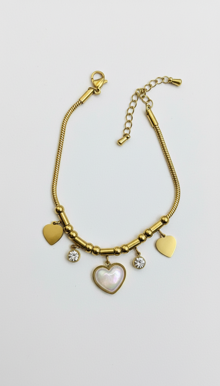 The Amour Pearlescent Heart Bracelet