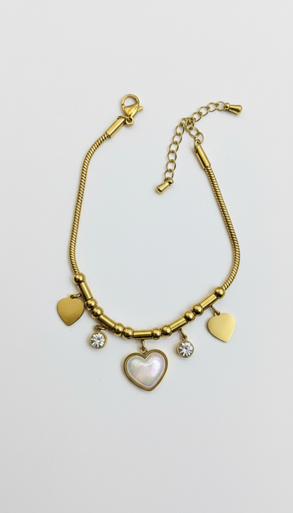 The Amour Pearlescent Heart Bracelet