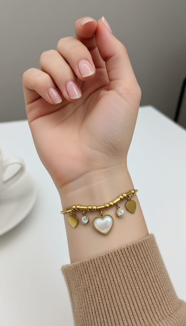 The Amour Pearlescent Heart Bracelet