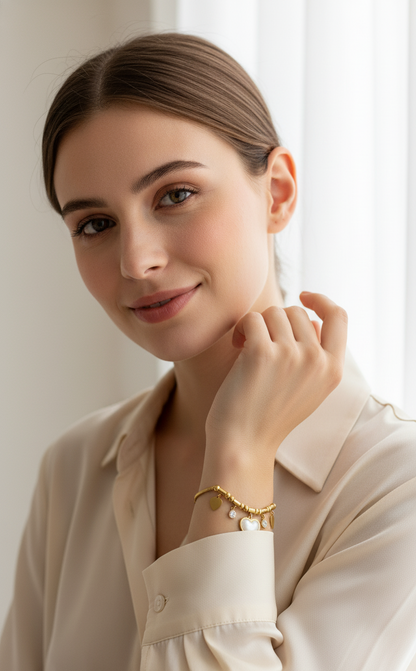 The Amour Pearlescent Heart Bracelet