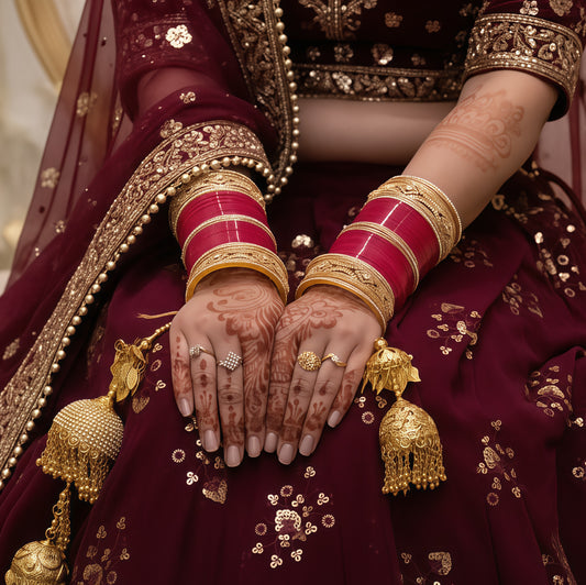 Swarna Sindoor Chura With AD Bangles