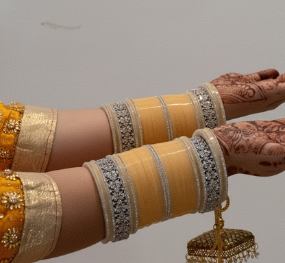 Chandani Chura With AD Bangles